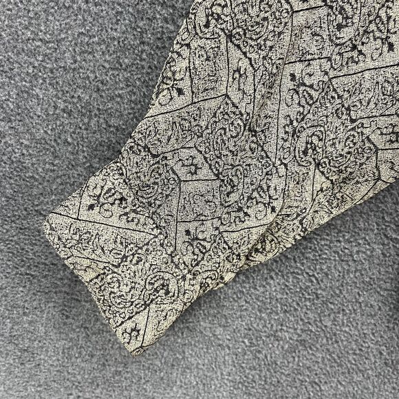 Vintage Button Up Shirt Medium Geometric long Sleeve Retro Preppy Loose Casanova - Picture 7 of 14